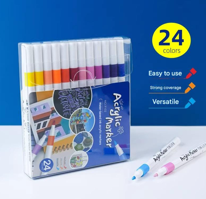 12/24/36/48/60/80 pcs Children Acrylic Marker Set