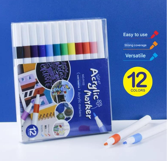 12/24/36/48/60/80 pcs Children Acrylic Marker Set