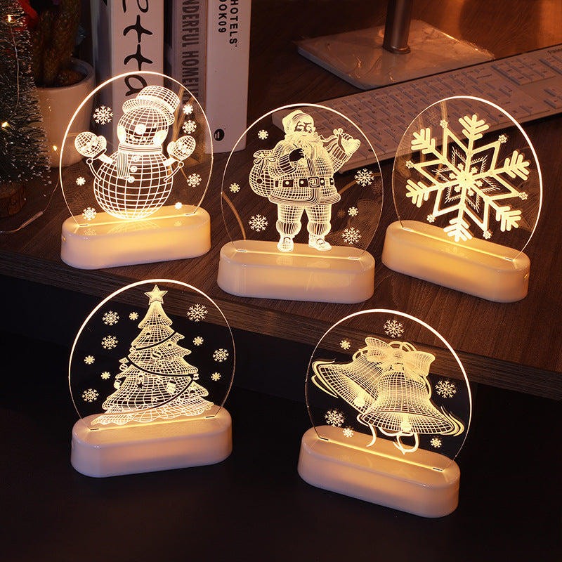 LED Lights 3D Acrylic Christmas Decorations