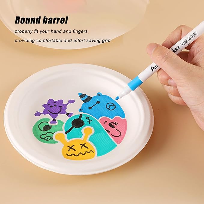 12/24/36/48/60/80 pcs Children Acrylic Marker Set