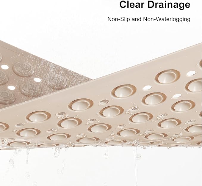 Non-Slip Bath Mat with Brush