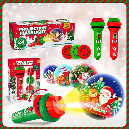Christmas Cartoon Projection Flashlight Toys