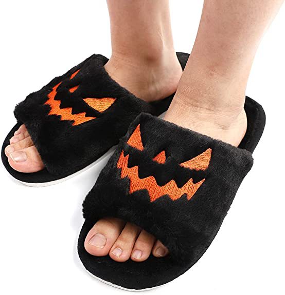 Halloween Soft Open Toe Slippers