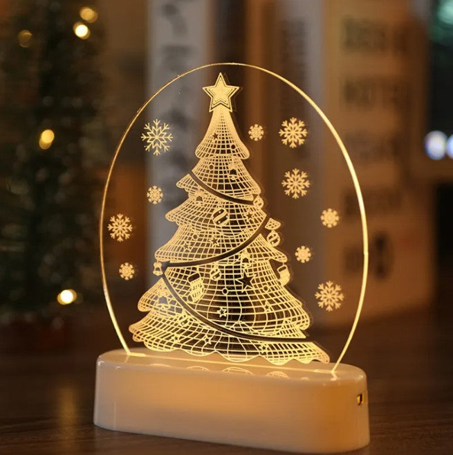 LED Lights 3D Acrylic Christmas Decorations