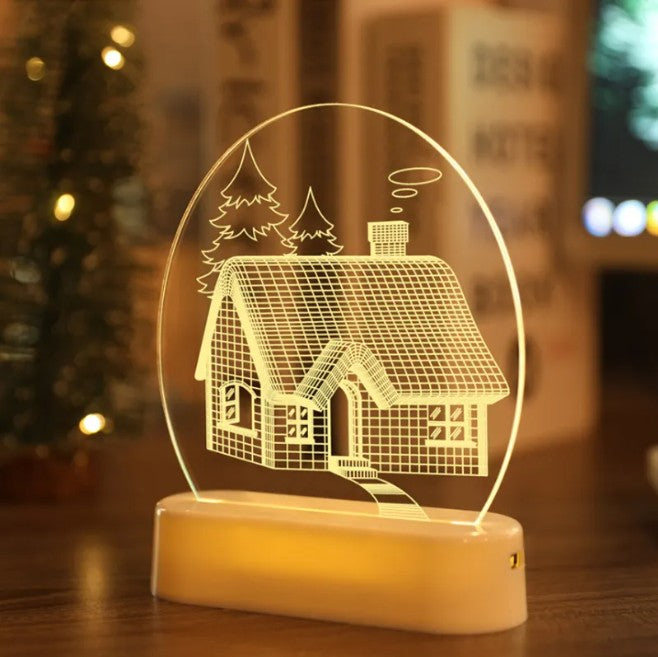 LED Lights 3D Acrylic Christmas Decorations