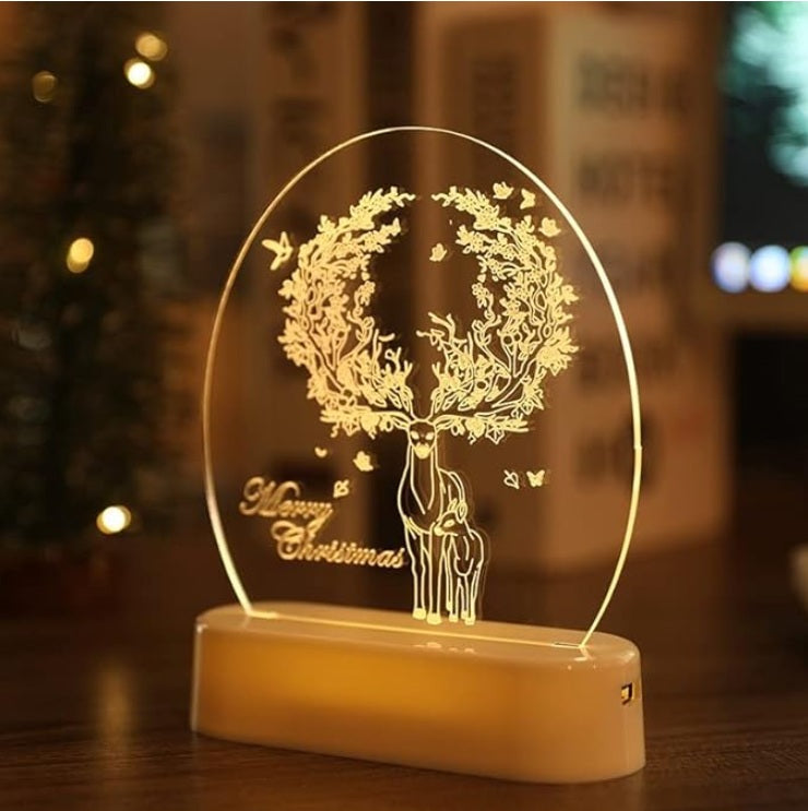 LED Lights 3D Acrylic Christmas Decorations