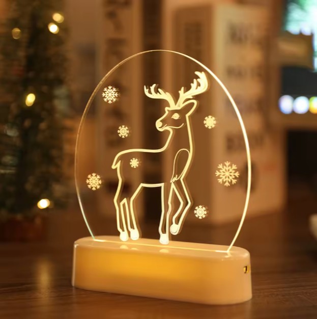 LED Lights 3D Acrylic Christmas Decorations
