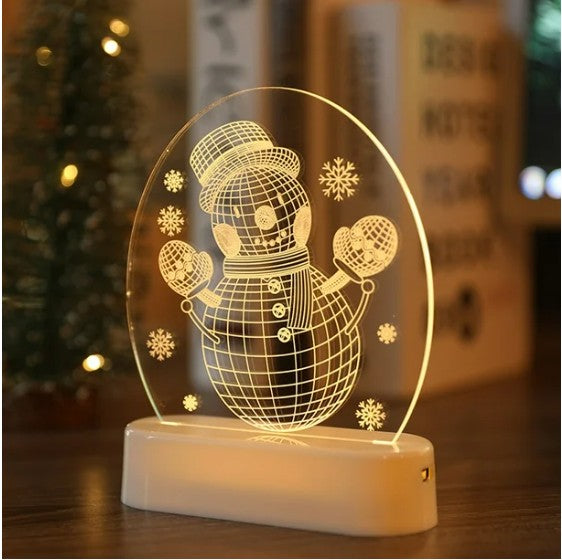 LED Lights 3D Acrylic Christmas Decorations