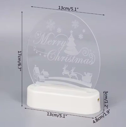 LED Lights 3D Acrylic Christmas Decorations
