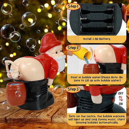 Farting Santa Bubble Machine