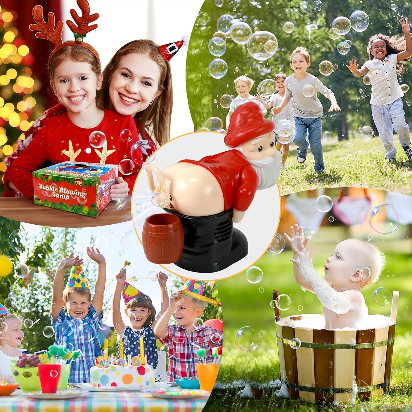 Farting Santa Bubble Machine