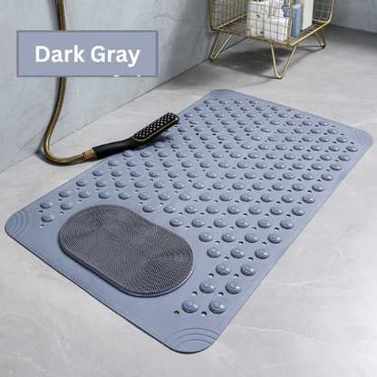 Non-Slip Bath Mat with Brush