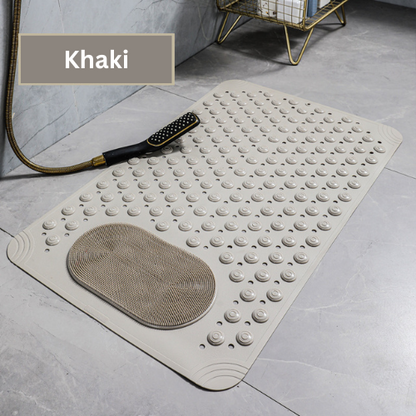 Non-Slip Bath Mat with Brush