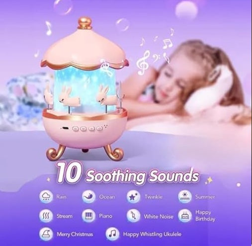 Rotating Projection Night Lamp Music Box