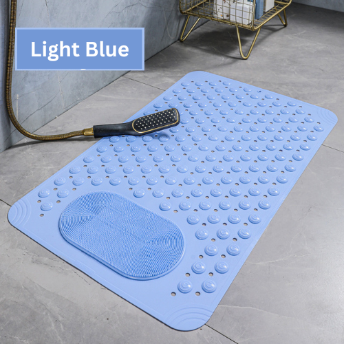 Non-Slip Bath Mat with Brush