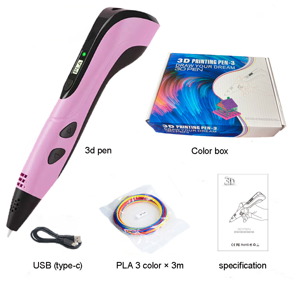 3D Printing Pen Kit with LED Display