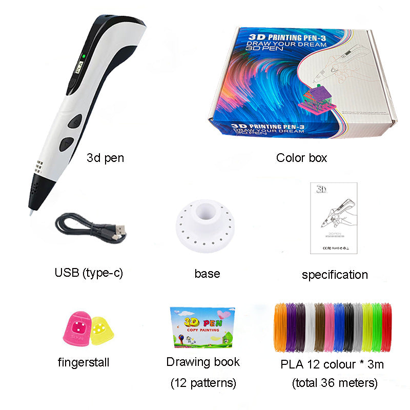 3D Printing Pen Kit with LED Display
