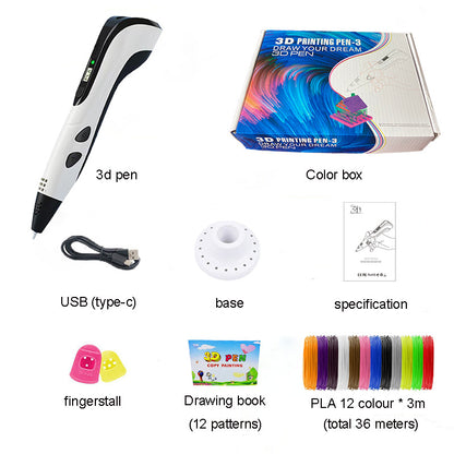 3D Printing Pen Kit with LED Display