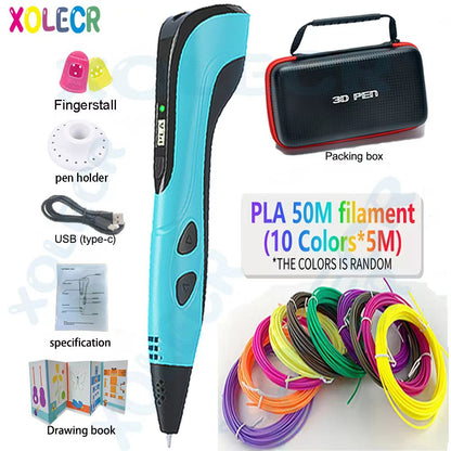 3D Printing Pen Kit with LED Display