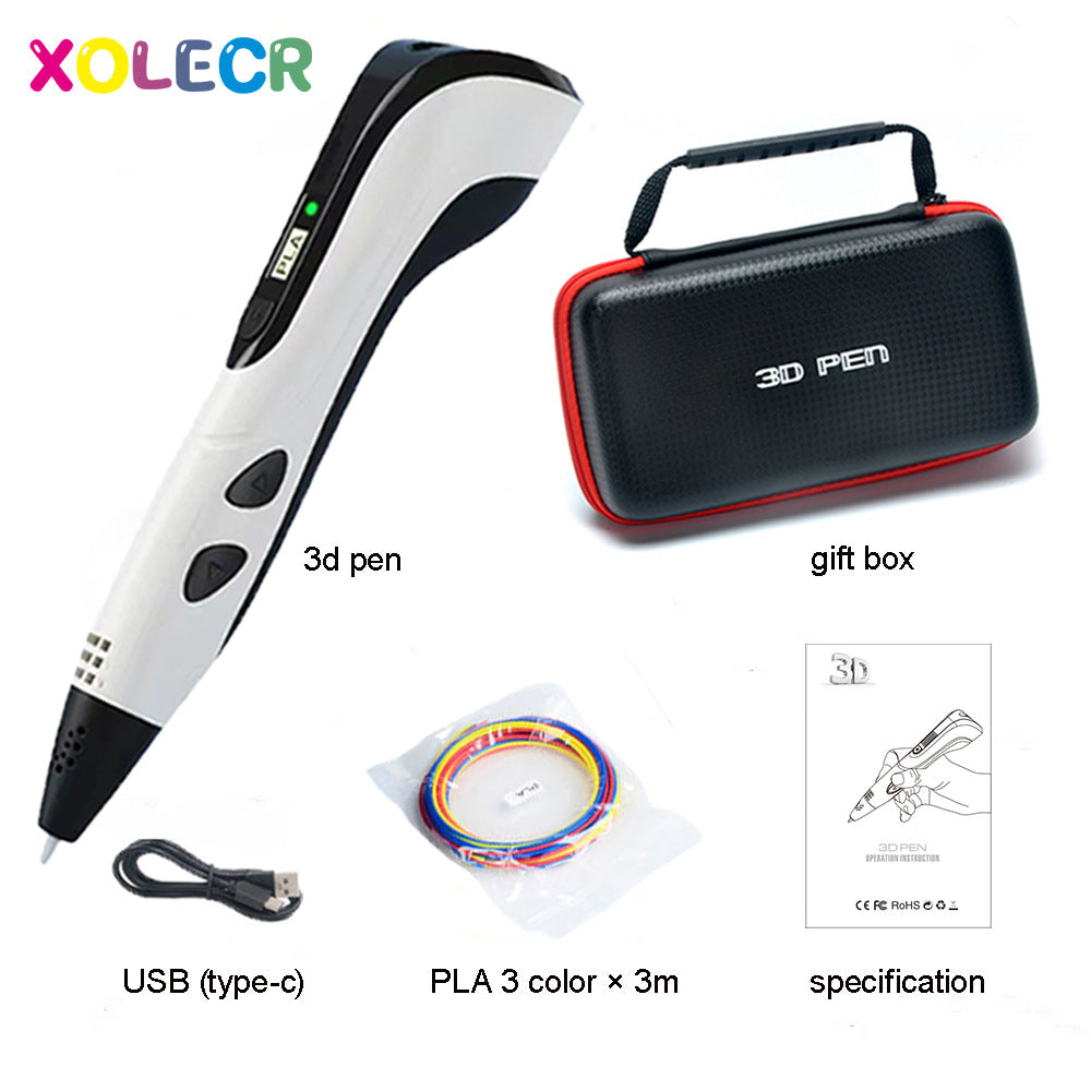 3D Printing Pen Kit with LED Display