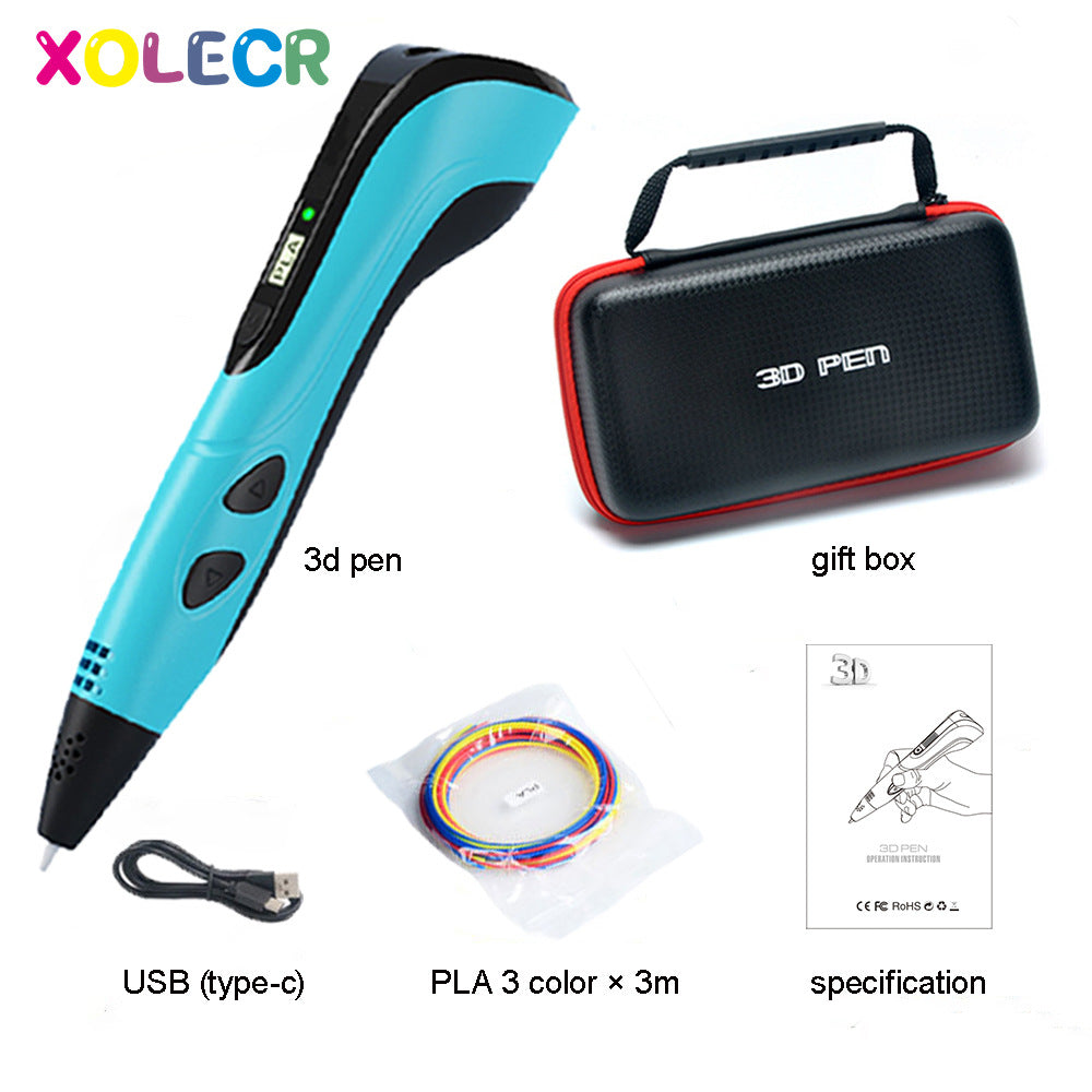 3D Printing Pen Kit with LED Display