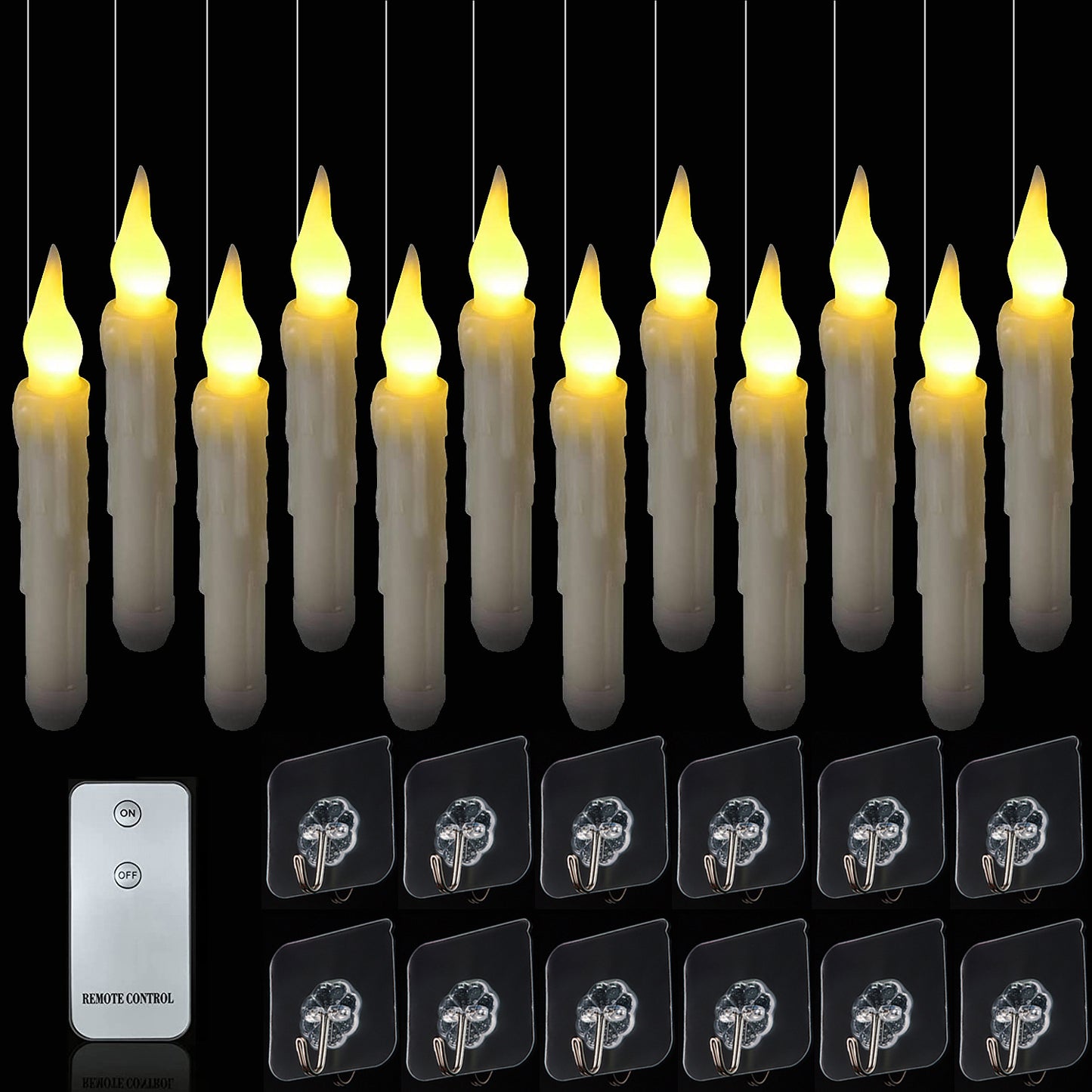 LED Lights Floating Candles with Wand