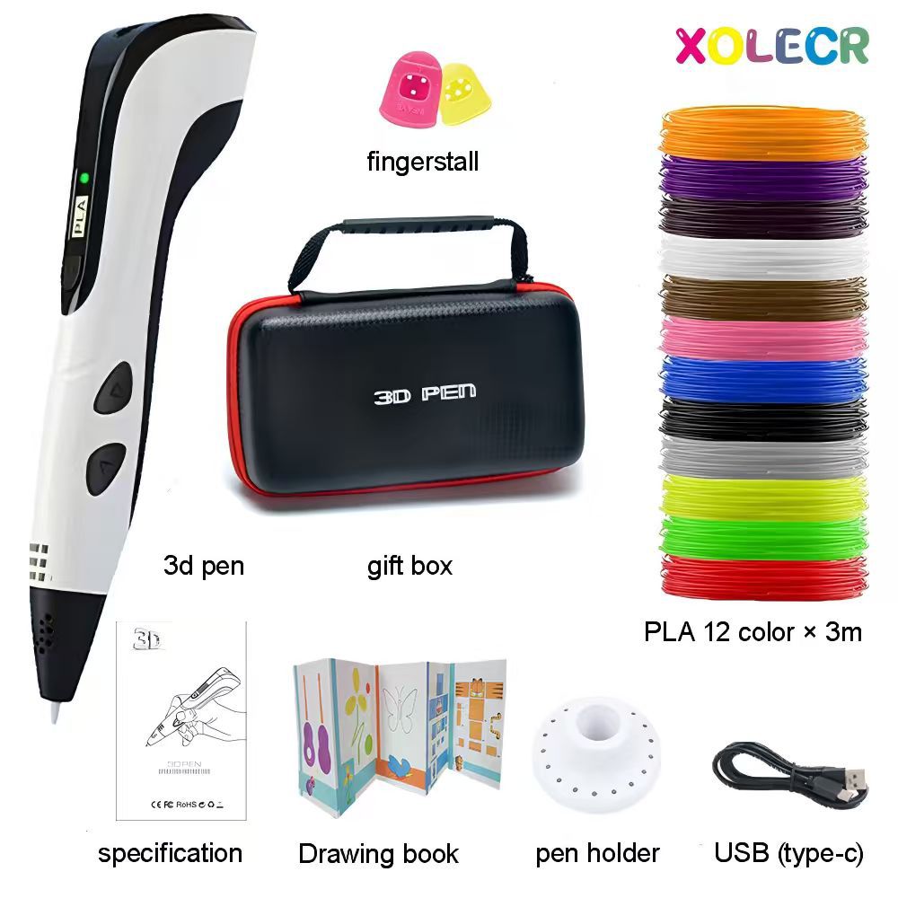 3D Printing Pen Kit with LED Display