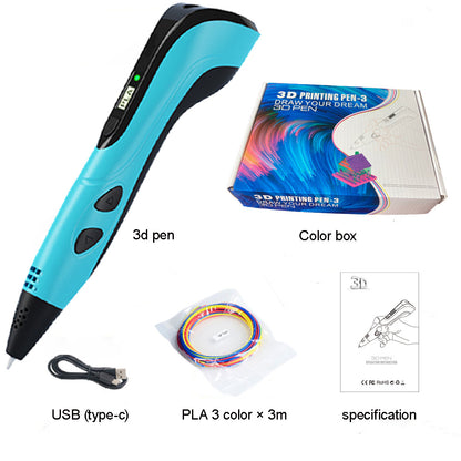 3D Printing Pen Kit with LED Display