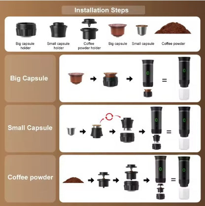 3-in-1 Portable Capsule Coffee Machine