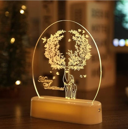 LED Lights 3D Acrylic Christmas Decorations
