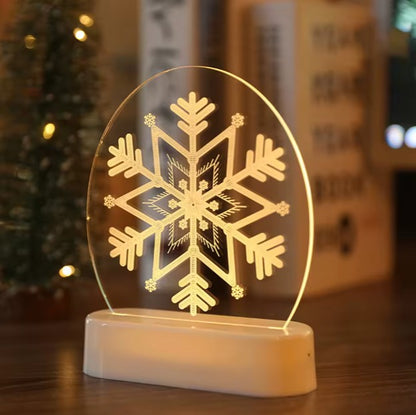 LED Lights 3D Acrylic Christmas Decorations