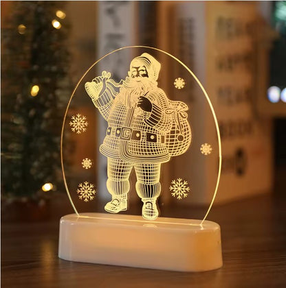 LED Lights 3D Acrylic Christmas Decorations