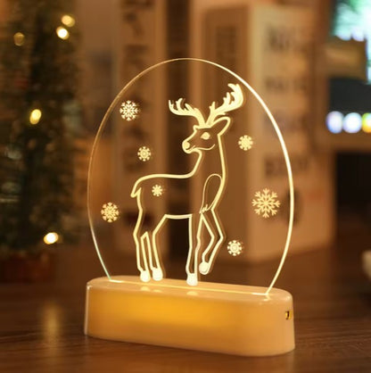 LED Lights 3D Acrylic Christmas Decorations